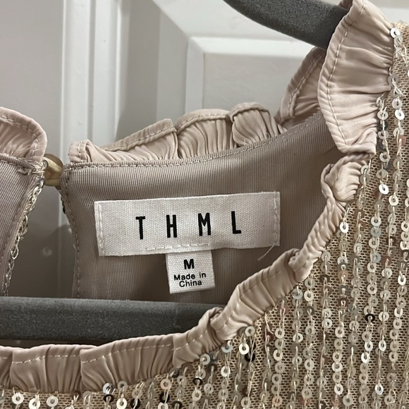 THML ruffle sequin peplum top - Picture 11 of 11